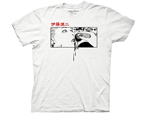 Ripple Junction Junji Ito Adult Woman Eating Globule Light Weight 100 percent Cotton Crew T-Shirt XL White