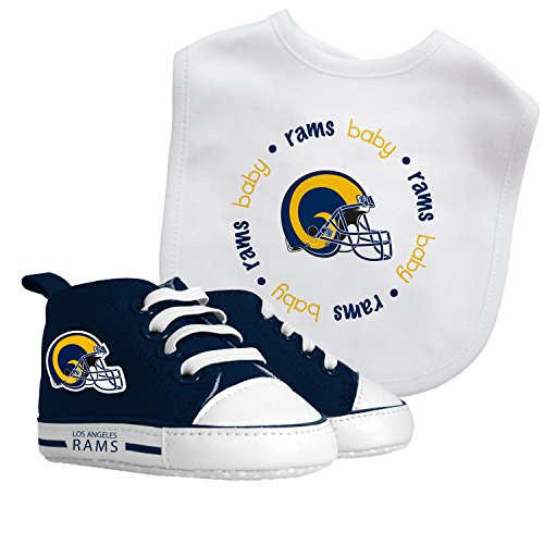 Baby Fanatic Los Angeles Rams Bib Pre Walker Set Team Colors