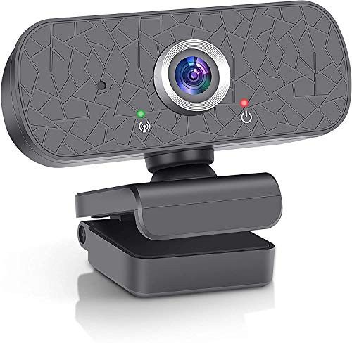 Webcam with Microphone HD Webcam 1080P USB Computer Camera 30FPS Plug and Play USB Webcam for Live Streaming Webcam110 Degrees Wide-Angle for Laptop Desktop Conferencing Video Chatting