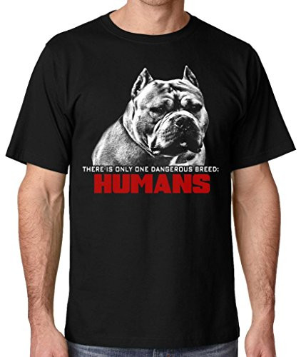 American Bully Supply Company Mens Pitbull Dangerous Breed Tee Shirt Large Black