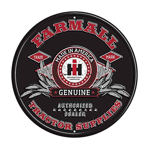 International Harvester IH Farmall Tractor Supplies 12 inch Round Sign International Harvester IH Farmall Tractor Supplies 12 inch Round Sign