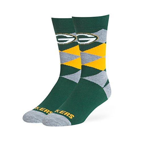 OTS NFL Green Bay Packers Mens Blaine Dress Sock Team Color Large OTS NFL Green Bay Packers Mens Blaine Dress Sock Team Color Large