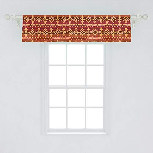 Ambesonne Mexican Window Valance Aztec Culture Theme Classical Triangles Pattern Prehistoric Ornaments Curtain Valance for Kitchen Bedroom Decor with Rod Pocket 54 inch X 12 inch Pale Orange Brown Ambesonne Mexican Window Valance Aztec Culture Theme Classical Triangles Pattern Prehistoric Ornaments Curtain Valance for Kitchen Bedroom Decor with Rod Pocket 54 inch X 12 inch Pale Orange Brown