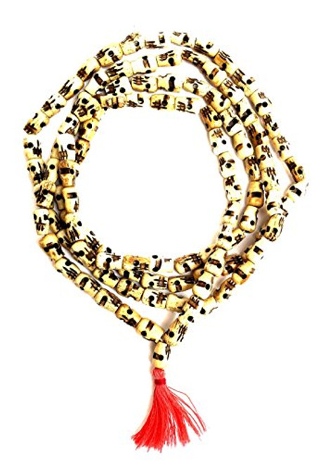 OMA 108 Bead Mala Tibetan Buddhist Prayer Rosary Meditation Necklace Wrap Bracelet - Large Size