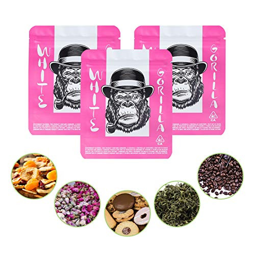 50 Pcs Pink Mylar Bags 3.5g Stand-up Ziplock Foil BagsSmellproof Ziplock Resealable Mylar Bags