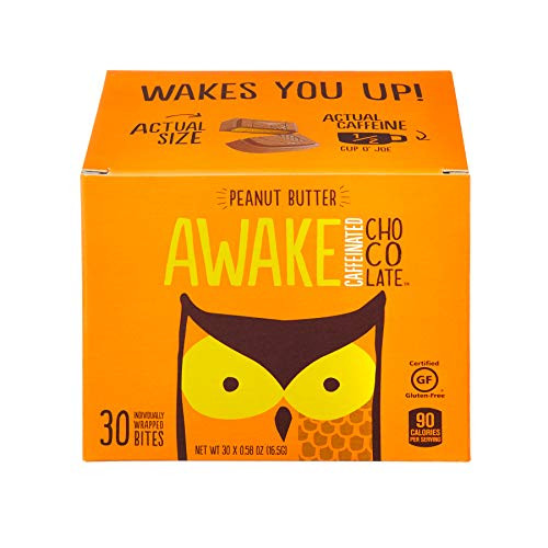 AWAKE Caffeinated Chocolate Energy Bites Peanut Butter 30Count
