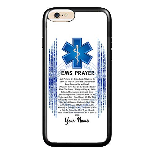 BRGiftShop Personalized Custom Name EMS Frontline Prayer Rubber Phone Case for iPhone SE 2020 6 6s   7 8