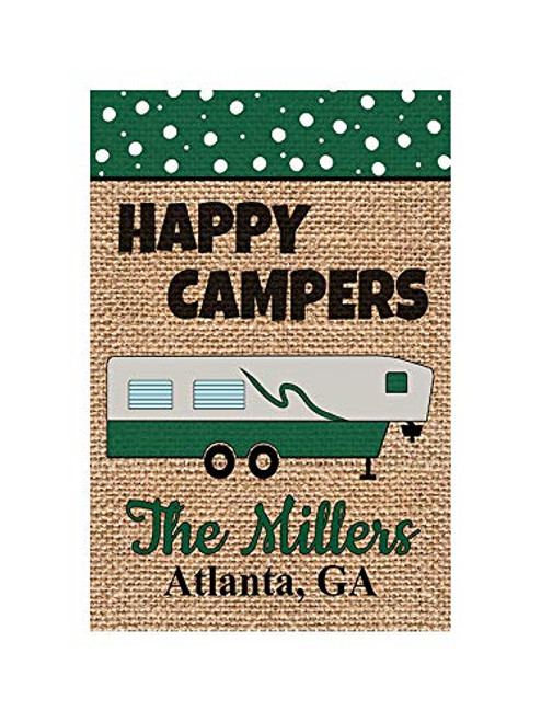 Flagology Happy Campers Fifth Wheel  Personalized Flag Garden Flag 12.5 x 18 House Flag 28 inch  x 40 inch  Printed on Both Sides Camping  Happy Campers Fifth Wheel  Personalized Garden Flag Flagology Happy Campers Fifth Wheel  Personalized Flag Garden Flag 12.5 x 18 House Flag 28 inch  x 40 inch  Printed on Both Sides Camping  Happy Campers Fifth Wheel  Personalized Garden Flag