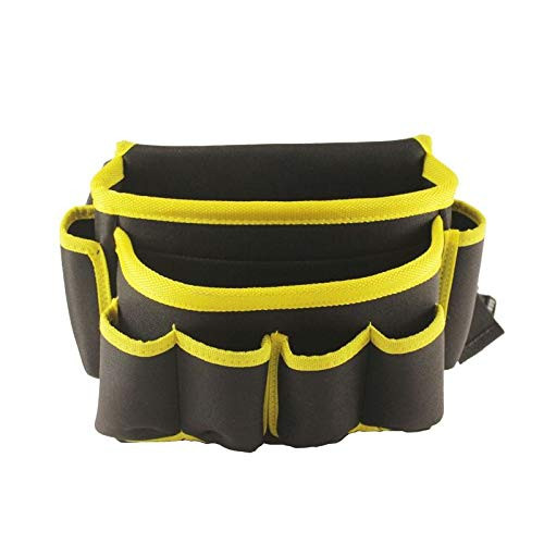 LSUTR Tool Belt with Pockets Technicians Tool Holder Work Organizer Carpenters Tool Belt Electrical Maintenance Tool Pouch Bag Multifunction Tool Belt Bag  yellow