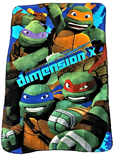 Teenage Mutant Ninja Turtles Raphael Michelangelo Leonardo Donatello Ninja Training Fleece Throw Blanket  Green