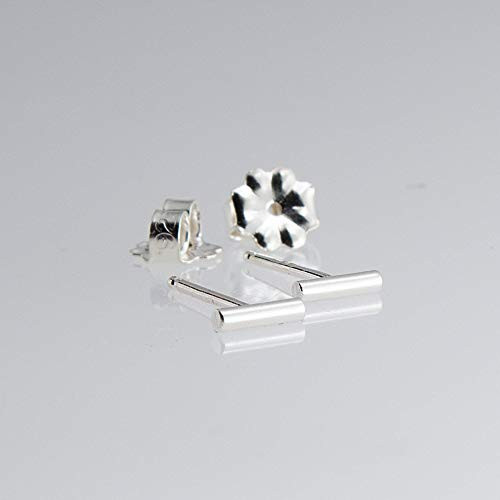 5mm Extra Small Sterling Silver Bar Stud Earrings