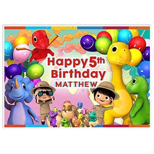 Dino Little Baby Bum Birthday Banner Party Decoration Backdrop
