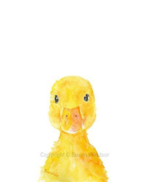 Duckling Watercolor Print Duck Face Baby Animal Duckling Watercolor Print Duck Face Baby Animal