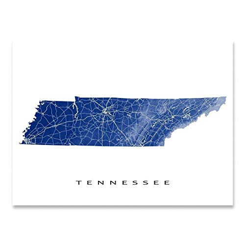 Tennessee Map Wall Decor Art Print 8x10 Topographic TN State Road Map Poster 24x36 Tennessee Decor Artwork Home State of Tennessee Gifts by Maps As Art Nashville Memphis Tennessee Map Wall Decor Art Print 8x10 Topographic TN State Road Map Poster 24x36 Tennessee Decor Artwork Home State of Tennessee Gifts by Maps As Art Nashville Memphis