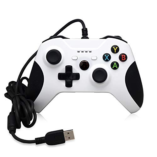 USB Wired Game Controller Xbox One/Slim Gamepad Joystick Joypad PC Win / 7/8 / 10 (White)