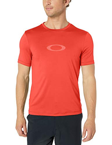Oakley Mens Ellipse Logo Rashguard Fire Red XL