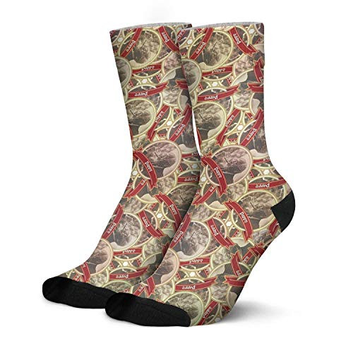 Men Socks Pappy-Van-Winkle- Long Soft Breathable Athletic Crew Socks