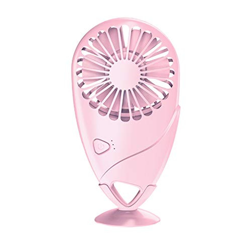 Ywoow Mini Handheld Fanpersonal Portable Desk Stroller Table Fan Cooling Electric Fan Portable Handheld Fan USB Charging Fan Pink