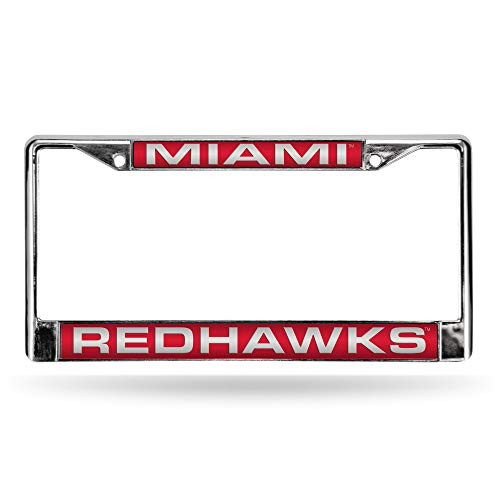 NCAA Rico Industries Laser Cut Inlaid Standard Chrome License Plate Frame Miami Redhawks Team Color 6 x 12.25-inches NCAA Rico Industries Laser Cut Inlaid Standard Chrome License Plate Frame Miami Redhawks Team Color 6 x 12.25-inches
