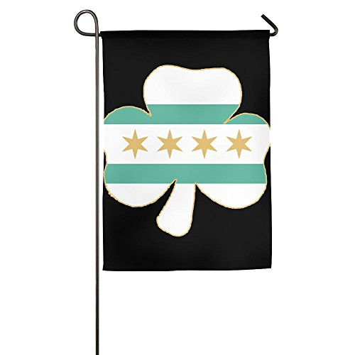 WWTBBJ-B Irish Shamrock Chicago Flag Fashion Demonstration Flag For Festival WWTBBJ-B Irish Shamrock Chicago Flag Fashion Demonstration Flag For Festival