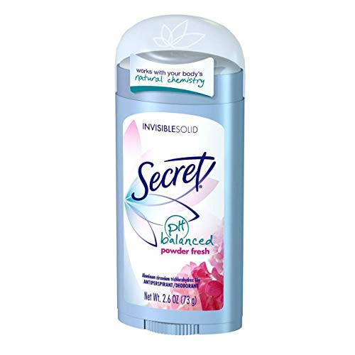A Product of Secret pH Balanced Powder Fresh Invisible Solid Antiperspirant Deodorant 2.6 oz. Stick - Pack of 3