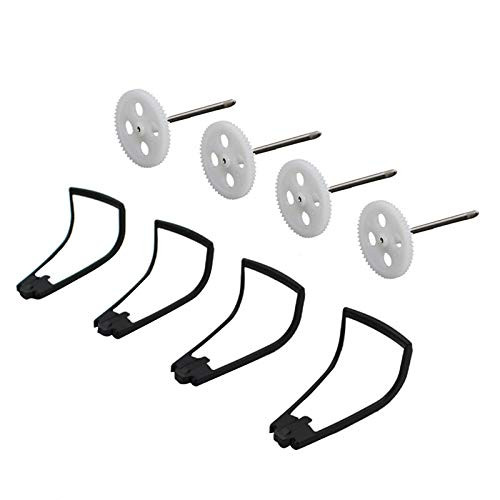 XUSUYUNCHUANG 8pcs Drone Accessories Kits 4 Propeller Guard Rings with 4 Wheels Gears for SG106 RC Drone Quadcopter Camera Replacement Parts Drone Accessories  Color   8pcs