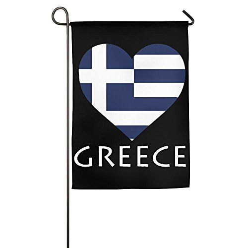 JJKKFG-H I Love Greece Flag Heart - Garden Decorative Demonstration Party Flag