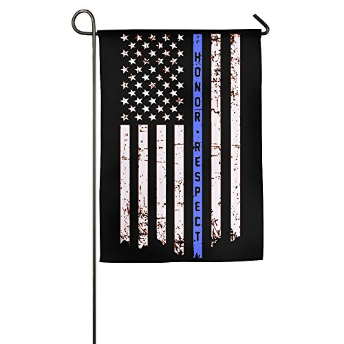 JJKKFG-H Honor and Respect Thin Blue Line Flag - Garden Decorative Demonstration Party Flag JJKKFG-H Honor and Respect Thin Blue Line Flag - Garden Decorative Demonstration Party Flag