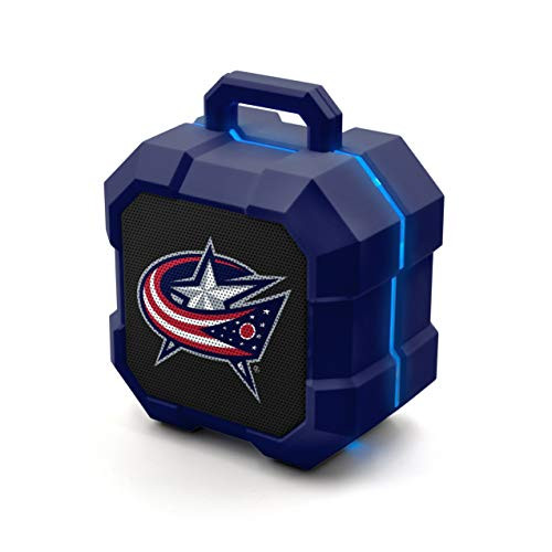 NHL Columbus Blue Jackets ShockBox LED Wireless Bluetooth Speaker Team Color