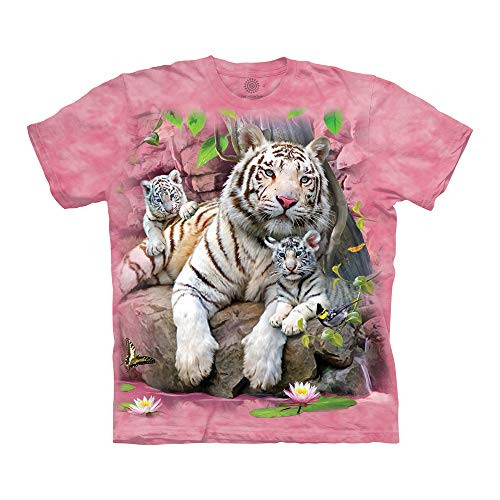 The Mountain White Tigers Of Bengal Adult T-Shirt Pink XL The Mountain White Tigers Of Bengal Adult T-Shirt Pink XL