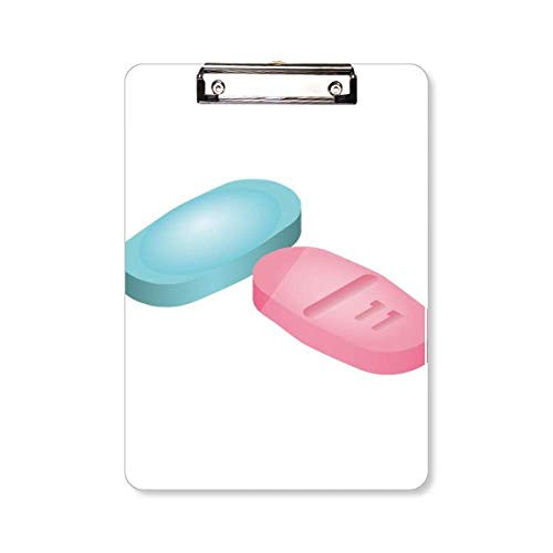 Health Care Products Pill Pattern Clipboard Folder Writing Pad Backing Plate A4
