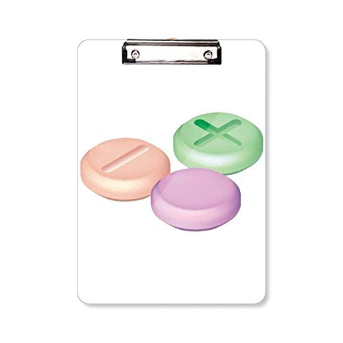 Pill Health Care Products Pattern Clipboard Folder Writing Pad Backing Plate A4