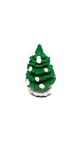 Miniature Snow Covered Pine tree. Made from Polymer Clay. Fairy Garden Accessories.