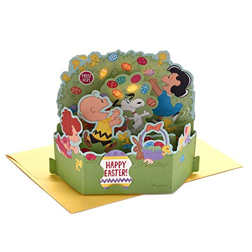 Hallmark Paper Wonder Peanuts Pop Up Easter Card with Sound -Charlie Brown noopy Egg Hunt Plays Linus and Lucy- -999ETD2002- Hallmark Paper Wonder Peanuts Pop Up Easter Card with Sound -Charlie Brown noopy Egg Hunt Plays Linus and Lucy- -999ETD2002-