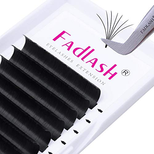 Volume Lash Extensions 8~20mm Length Easy Fan Lashes 2D~10D Self Fanning Eyelash Extensions C D DD Curl 0.05 0.07mm Rapid Blooming Lashes by FADLASH -0.07-D 17mm-