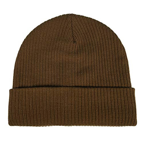 Home Prefer Mens Daily Beanie Hat Warm Winter Headwear Toboggan Cap Knit Beanie Cap Brown
