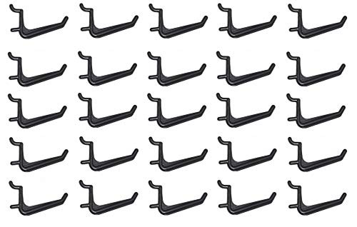 Jumbo Pegboard Hooks - Garage Tools Hammer Air Tool Storage Organization Jewelry Hooks -50 Black-