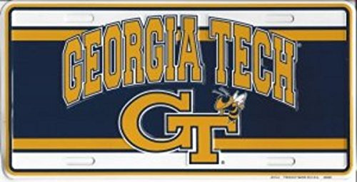 Decor Time Georgia Tech Yellow Jackets Logo License Plate