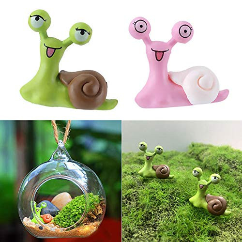 Bluelans Fairy Garden Ornaments 2pcs Miniature Snail Garden Ornament Craft Dollhouse Decor Home Decoration Bluelans Fairy Garden Ornaments 2pcs Miniature Snail Garden Ornament Craft Dollhouse Decor Home Decoration