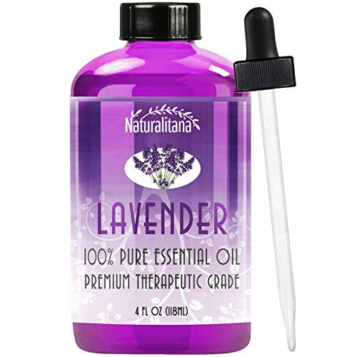 Best Lavender Essential Oil -4oz Bulk Lavender Oil- Aromatherapy Lavender Essential Oil for Diffuser Soap Bath Bombs Candles and More.