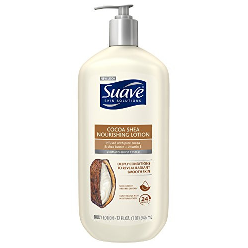 Suave Skin Solutions Shower Lotion Smoothing with Cocoa Butter and Shea 32 oz