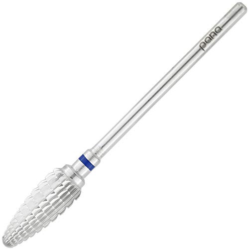 PANA Professional 3/32 inch Shank Size - Large Cone Silver Carbide Bit Medium Grit - Nail Drill Bit for Dremel Machine