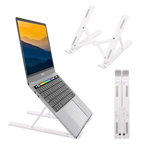 Laptop Stand Foldable Laptop Holder Riser Computer Stand 10 Angles Adjustable Desktop Holder Portable Notebook Stand Compatible with MacBook Dell More 10-17 inch Laptops  and  Tablet