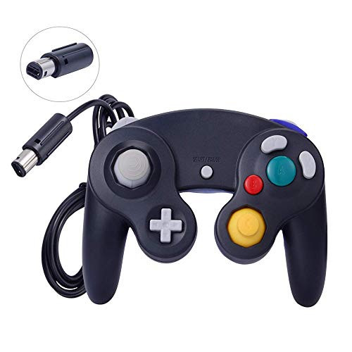 CFIKTE Gamecube Controller Classic Wired Controllers Compatible with Wii Nintendo Gamecube-Black- -1 Pack-