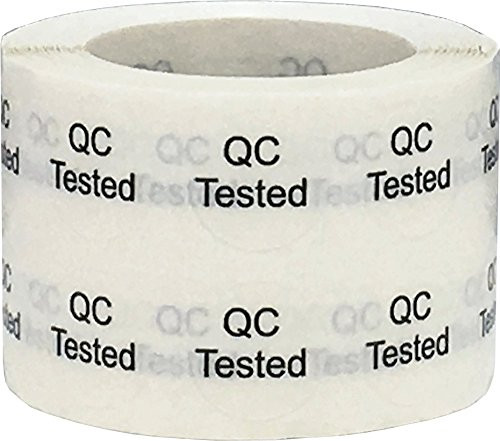 Quality Control QC Tested Stickers 1/2 Inch Round Circle Dots 1000 Adhesive Labels