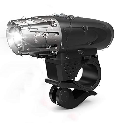 NKLC USB Rechargeable Bike Light Waterproof Super Bright Front Headlight LED Rear Bicycle Light Road Cycling Safety Flashlight-1 Headlight-