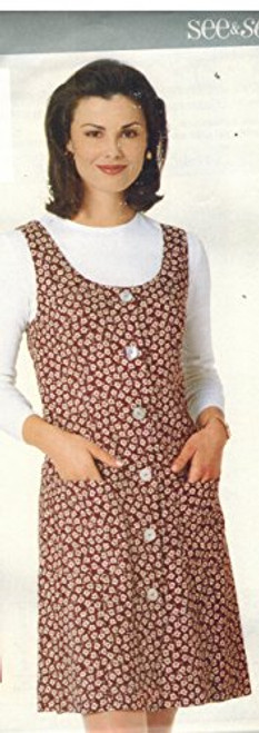 4801 Uncut Butterick Misses Sewing Pattern A Line Jumper Size 12 14 16