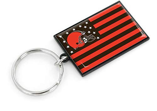 NFL Cleveland Browns Americana Flag Keychain NFL Cleveland Browns Americana Flag Keychain