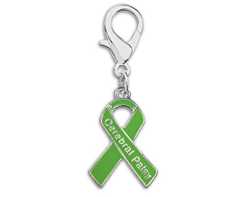 Fundraising For A Cause Green Ribbon Cerebral Palsy Hanging Charm Fundraising For A Cause Green Ribbon Cerebral Palsy Hanging Charm