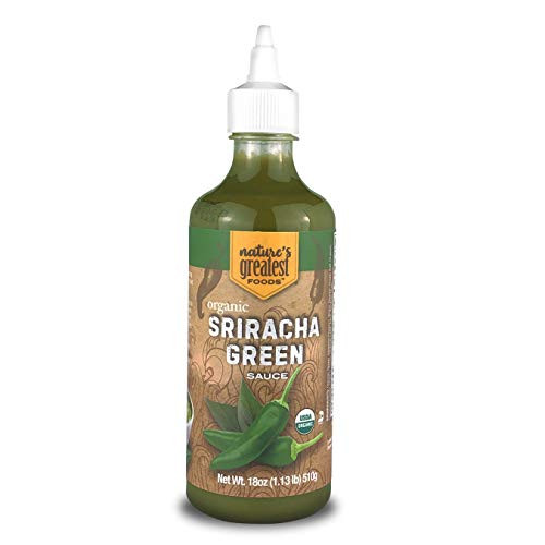 Natures Greatest Foods Organic Green Sriracha Hot Sauce Vegan Gluten Free 18 Ounces Natures Greatest Foods Organic Green Sriracha Hot Sauce Vegan Gluten Free 18 Ounces